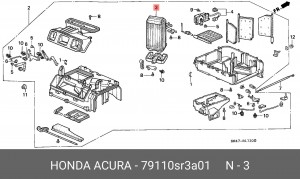 Теплообменник, отопление салона 79110SR3A01 HONDA