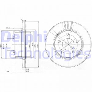 Тормозной диск BG3532 DELPHI