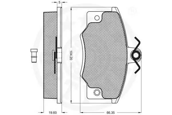 Комплект тормозных колодок, диско 9306 OPTIMAL