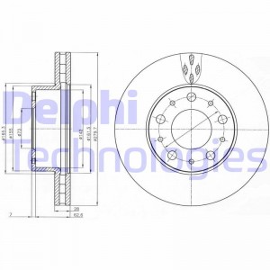 Тормозной диск BG4059 DELPHI