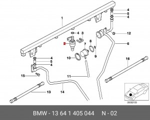 Клапанная форсунка 13 64 1 405 044 BMW