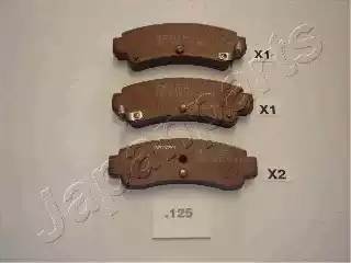 Комплект тормозных колодок, диско PP-125AF JAPAN PARTS GROUP