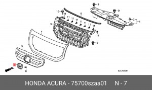 Эмблема 75700SZAA01 HONDA