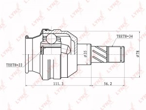 ШРУС CI-1810 LYNXAUTO