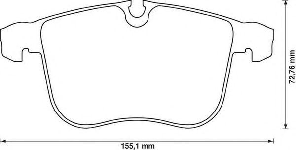 Комплект тормозных колодок, диско 573090B BENDIX JURID