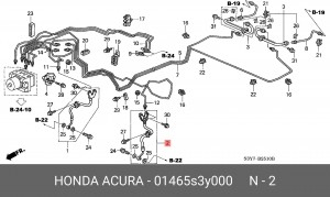Тормозной шланг 01465S3Y000 HONDA