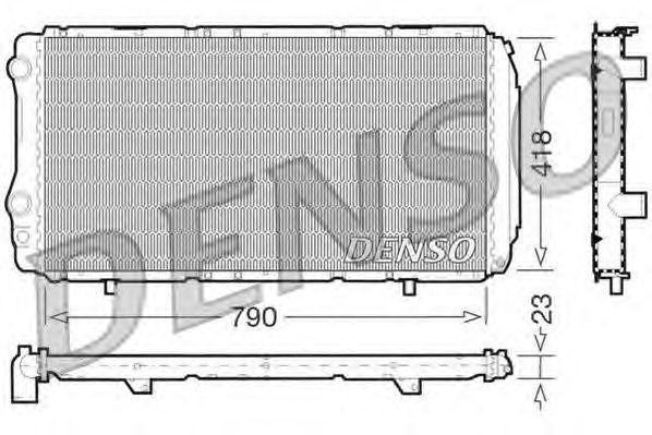 Радиатор, охлаждение двигател DRM09074 DENSO