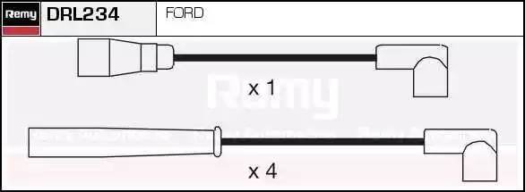 Ккомплект проводов зажигания DRL234 DELCO REMY