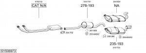 Средний глушитель выхлопных газов 284213 BOSAL