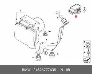 Датчик, продольное / поперечное ускорение 34 52 6 777 435 BMW