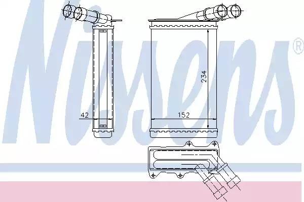 Теплообменник, отопление салона 71156 NISSENS