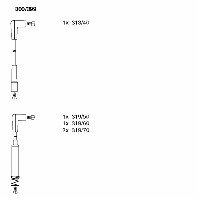 Ккомплект проводов зажигания 300399 BREMI