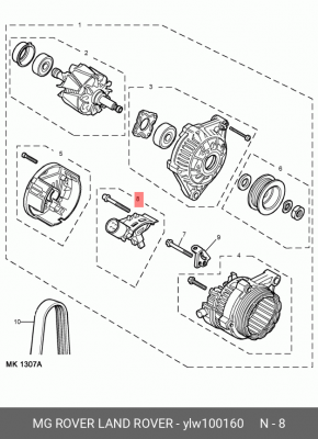 Ремкомплект, распределитель зажигания YLW100160 MG ROVER LAND ROVER