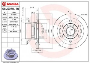 Тормозной диск 08.5959.10 BREMBO