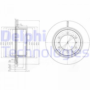 Тормозной диск BG4014 DELPHI