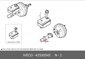 Главный тормозной цилиндр 42530542 IVECO