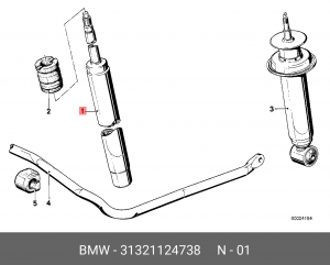 Амортизатор подвески 31 32 1 124 738 BMW