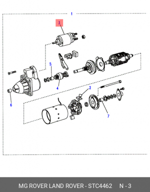 Реле, стартер STC4462 MG ROVER LAND ROVER