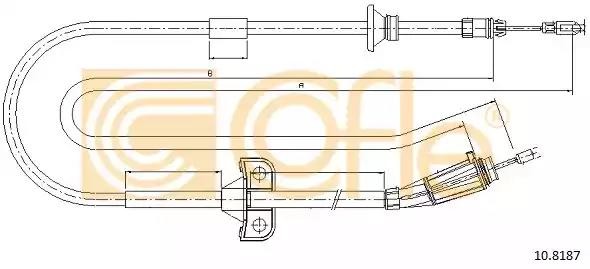 Трос ручного тормоза 10.8187 COFLE