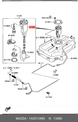 Деталь 1A0513480 MAZDA