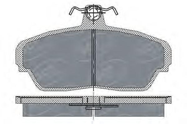 Комплект тормозных колодок, диско SP187 SCT
