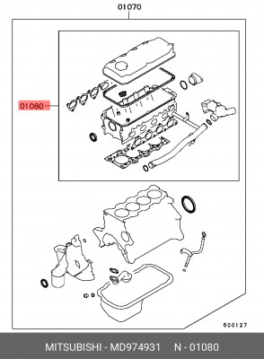 Комплект прокладок, головка цилиндра MD974931 MITSUBISHI