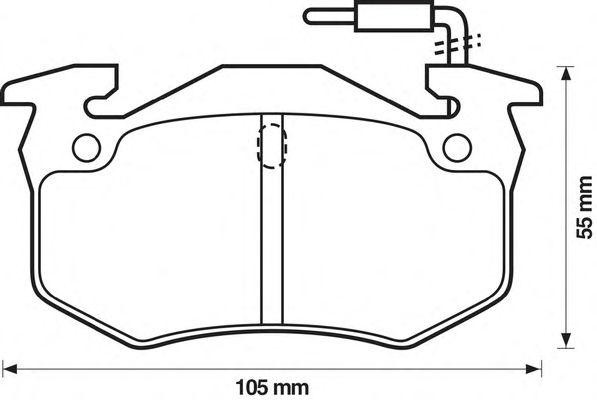 Комплект тормозных колодок, диско 571734B BENDIX JURID