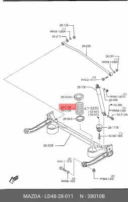 Пружина ходовой части LD48-28-011 MAZDA