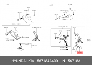 Комплект подшипника ступицы колеса 567184A400 HYUNDAI KIA