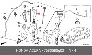 Деталь 76805TL0G02 HONDA