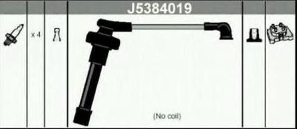 Ккомплект проводов зажигания J5384019 H B JAKOPARTS NIPPARTS