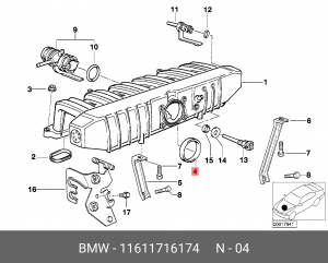 Прокладка 11 61 1 716 174 BMW