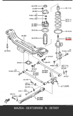 Амортизатор GE4T28900B MAZDA