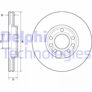 Тормозной диск BG3713 DELPHI