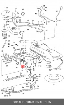 Топливный насос 90160810500 PORSCHE