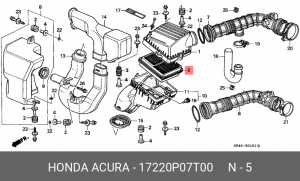 Воздушный фильтр 17220P07T00 HONDA