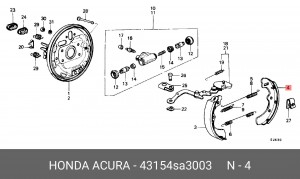 Комплект тормозных колодок 43154SA3003 HONDA