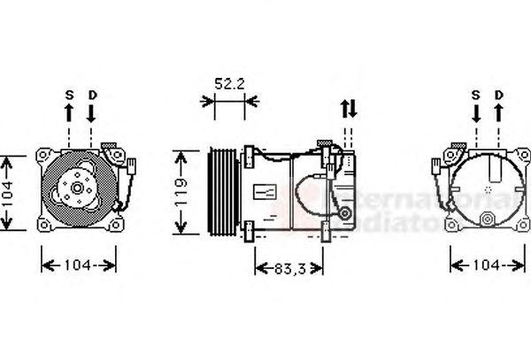 Компрессор, кондиционер 5900K053 VAN WEZEL