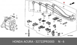 Ккомплект проводов зажигания 32722PR3003 HONDA