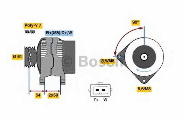 Генератор 0123510007 BOSCH