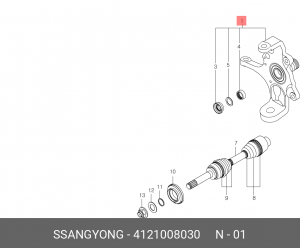 Кулак поворотный 4121008030 SSANG YONG