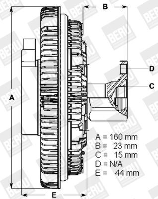 Сцепление, вентилятор радиатора LK047 BERU