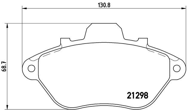 Комплект тормозных колодок, диско P 61 039 BREMBO