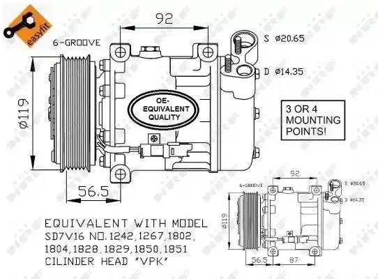 Компрессор, кондиционер 32270 NRF