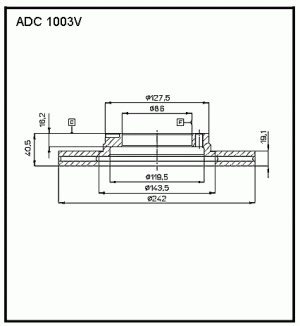 Диск тормозной ADC1003V ALLIED NIPPON