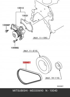 Ремень приводной MD330690 MITSUBISHI