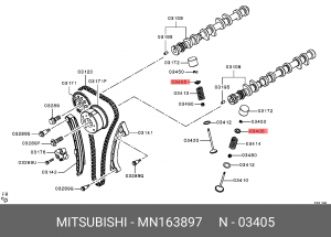 Тарелка пружины клапана MN163897 MITSUBISHI