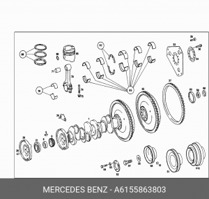 Вкладыши коренные коленвала A 615 586 38 03 MERCEDES BENZ