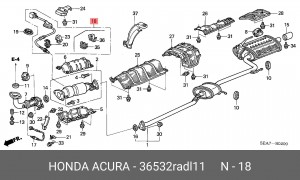 Лямбда-зонд 36532RADL11 HONDA