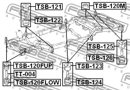 Подушка рамы TSB-120FUP FEBEST